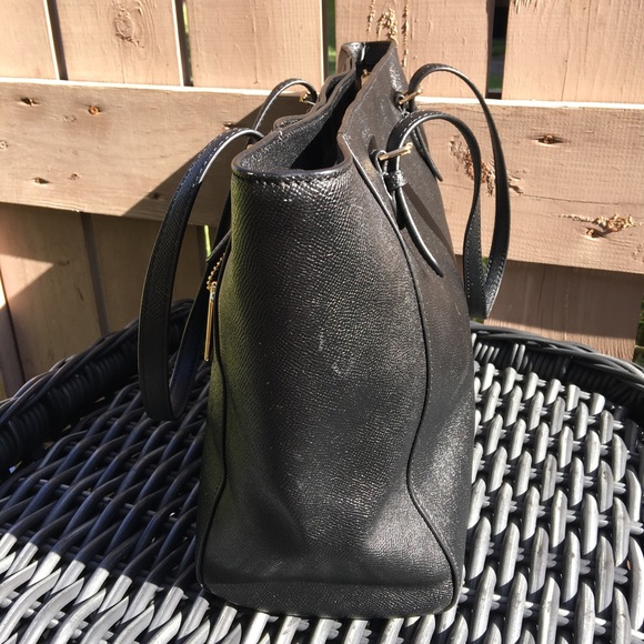 Authentic Black Coach Zip Top Tote - EUC - Picture 4 of 15